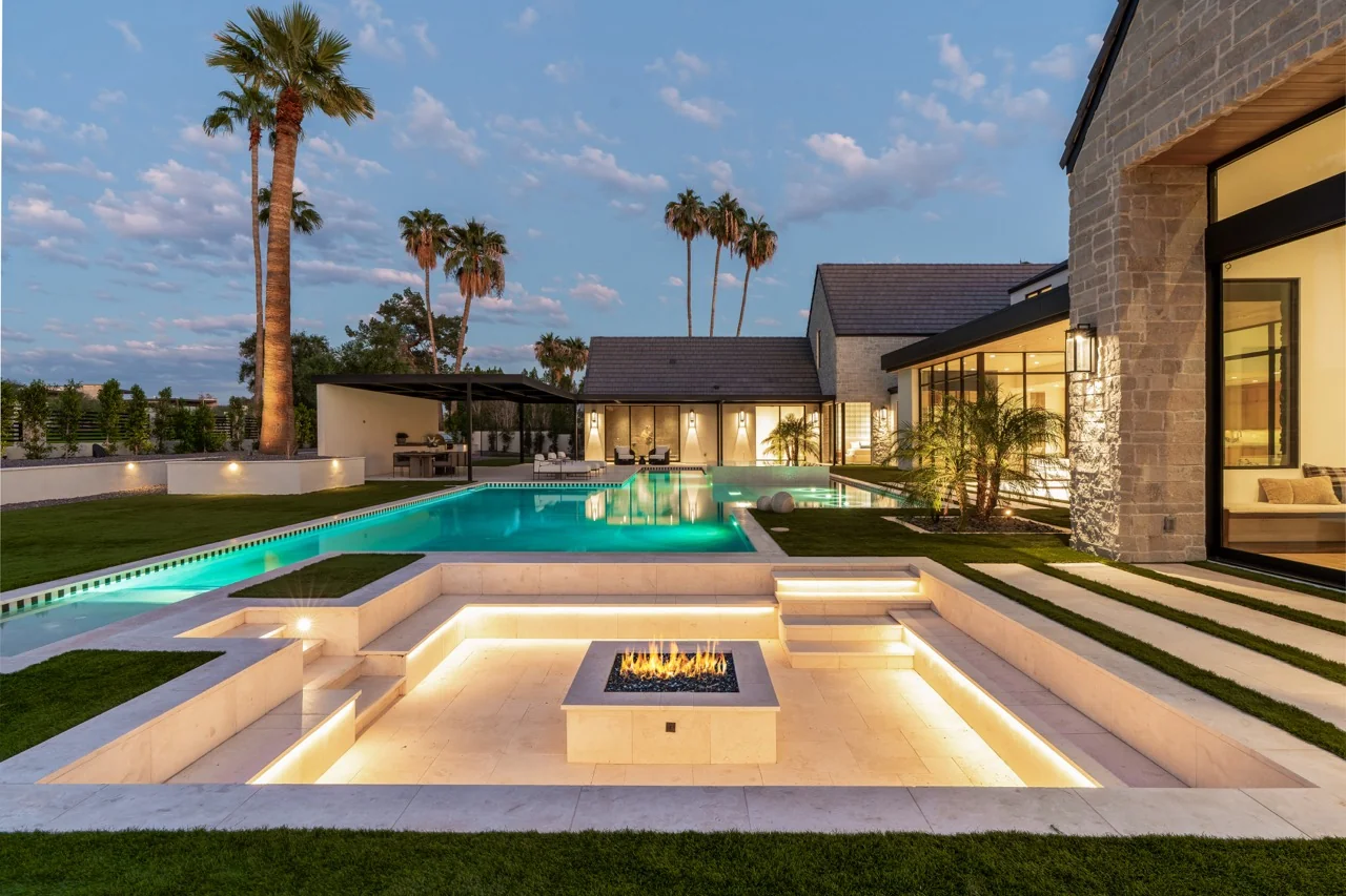 Hillcrest Development backyard outdoor pool area